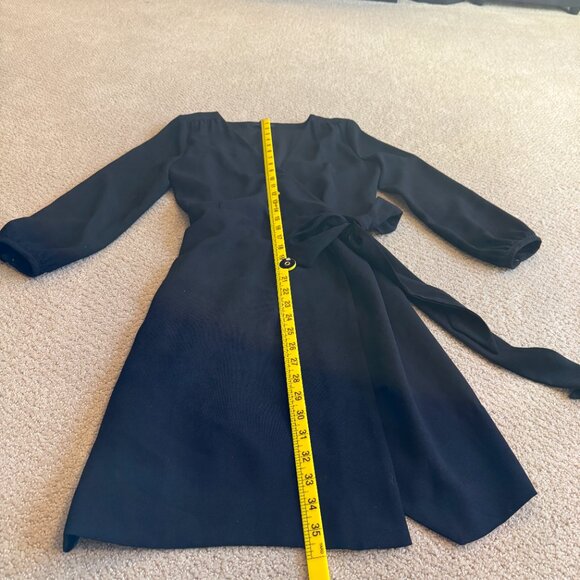 J Crew Wrap Dress Black 365 Crepe Classic Career Office Date Night Size 0 #H6292 - Picture 8 of 15
